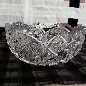 19th Century Hand cut crystal bowl
